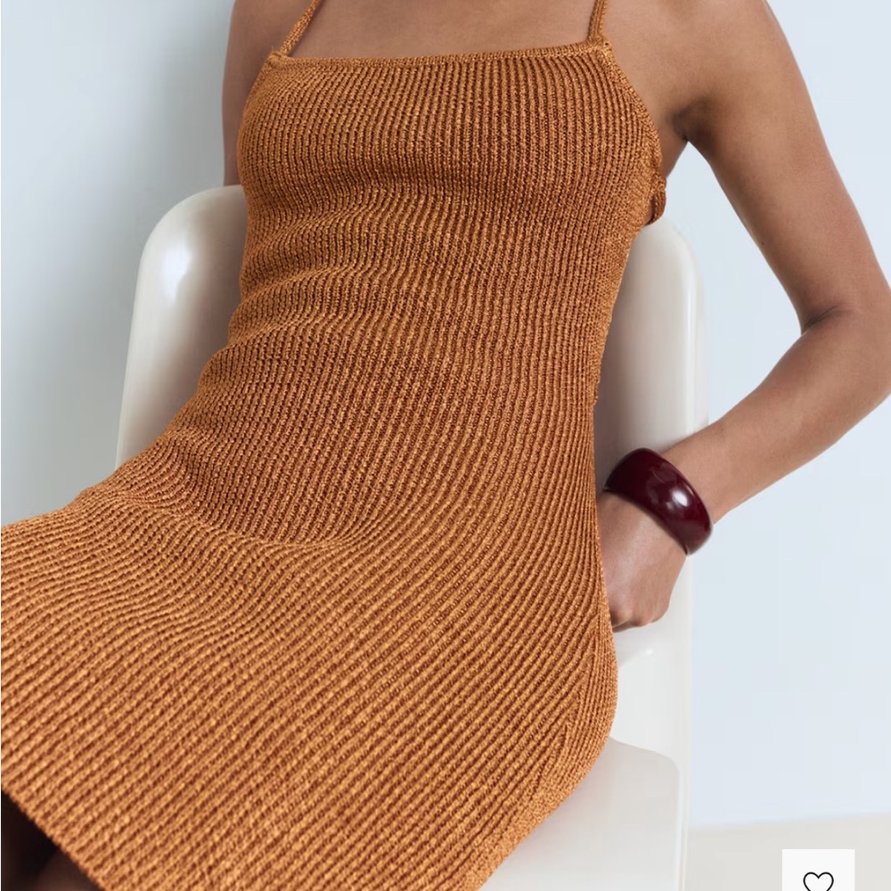 Elegant mango copper Knit Dress